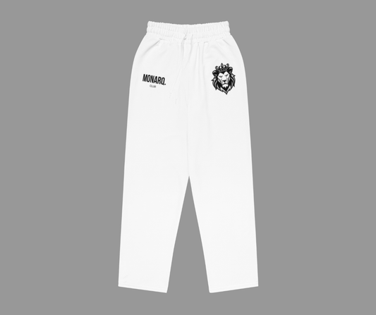 Monarq White Joggers – The laid-back look of modern kings