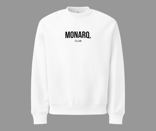Crewneck Monarq Club White – For Kings of All Sizes